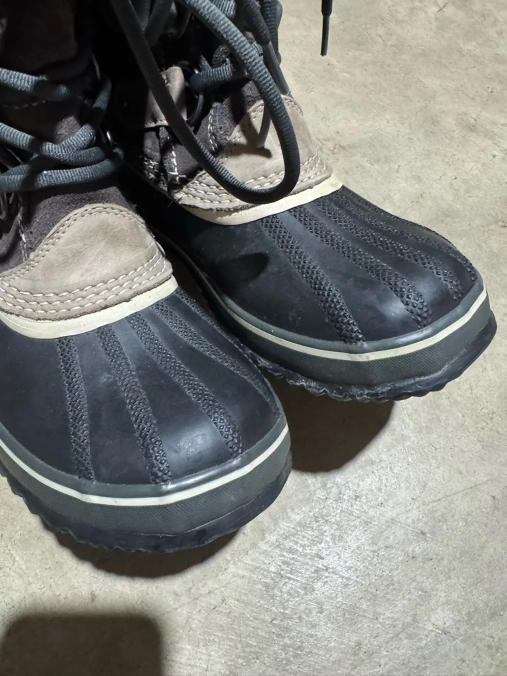 Sorel Joan of Arctic Waterproof Winter Snow Boots‎ Women Size 7 Leather Faux Fur